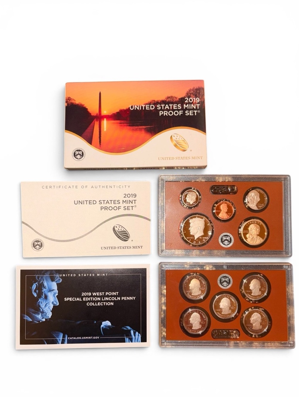 2019 U.S. Mint Proof Set + West Point W Lincoln Penny Complete OGP COA